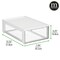 mDesign Plastic Office Storage Stack Organizer with Drawer, 8 Pack, White/Clear